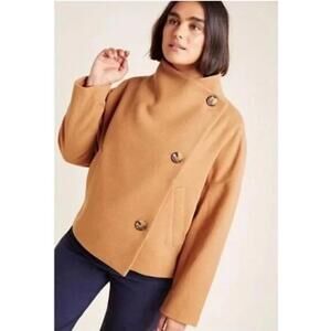 NWT $180 Anthropologie Funnel Neck Sascha Asymmetrical Jacket